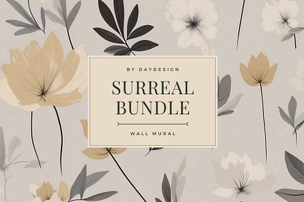 BUNDLE Surreal Floral Wall Mural