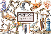 Driftwood & Coastal Decor Clipart, an Illustration by Pixels.Craft (Thumbnail 1 of 8)