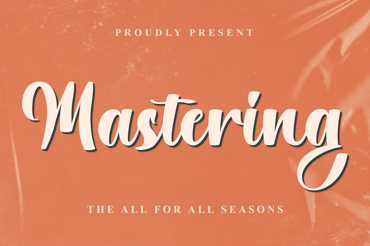 Mastering, a Handwritten Font by FreshTypeINK (Photo 1 of 8)