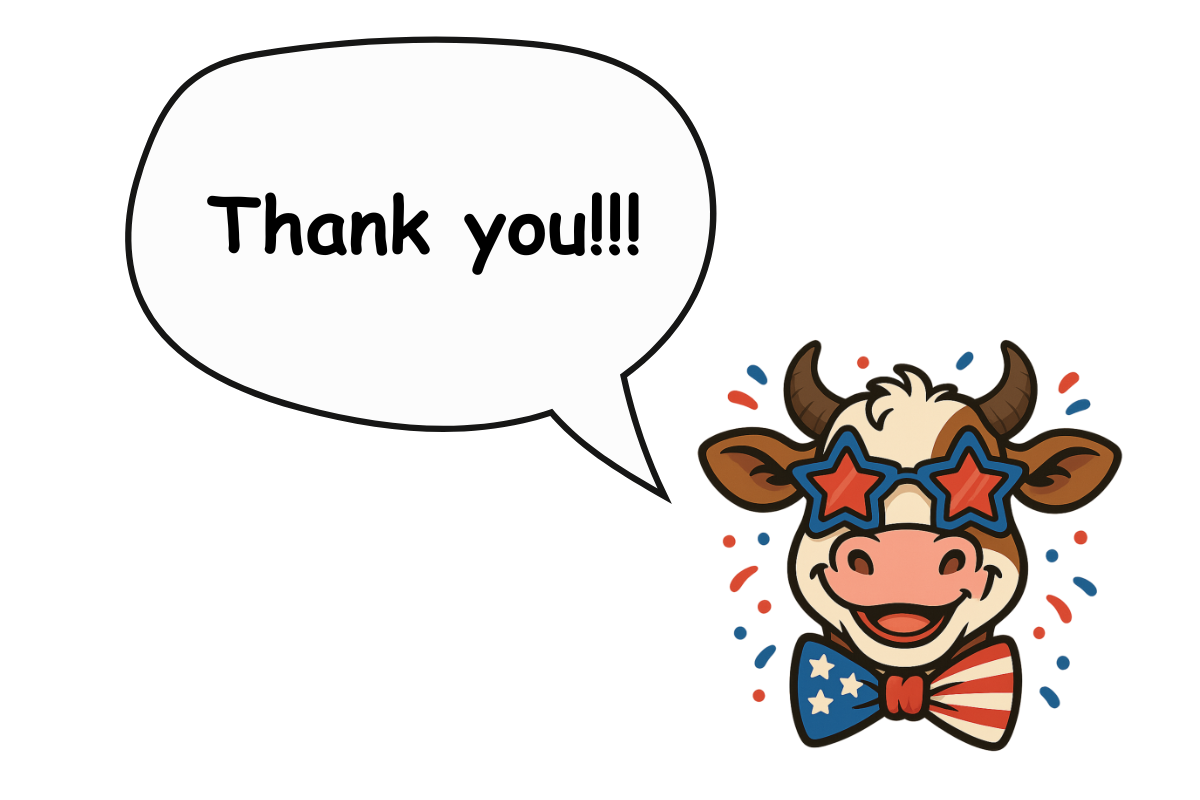 Star-Spangled Cow PNG – Sublimation, a Seasonal Illustration by Smillyy Threads (Photo 6 of 6)