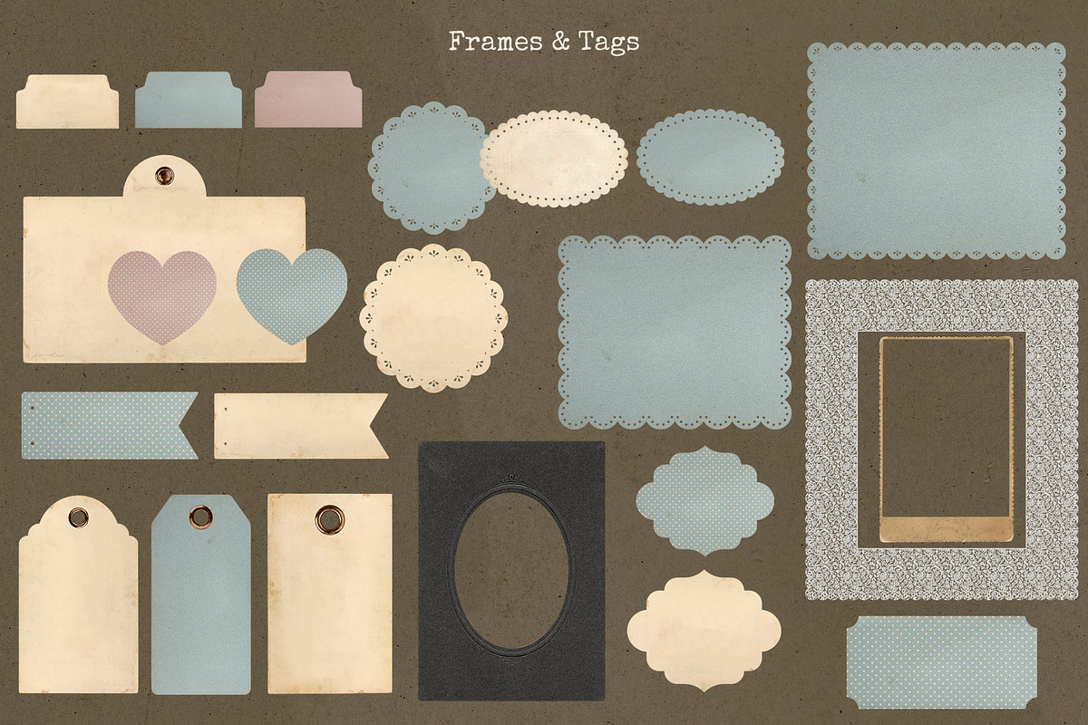 Vintage Scrapbook Collage Elements, an Object Graphic by jessicamdesign (Photo 5 of 9)