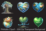 Earth Day Watercolor Cliparts, an Illustration by RobertsArt (Thumbnail 7 of 7)