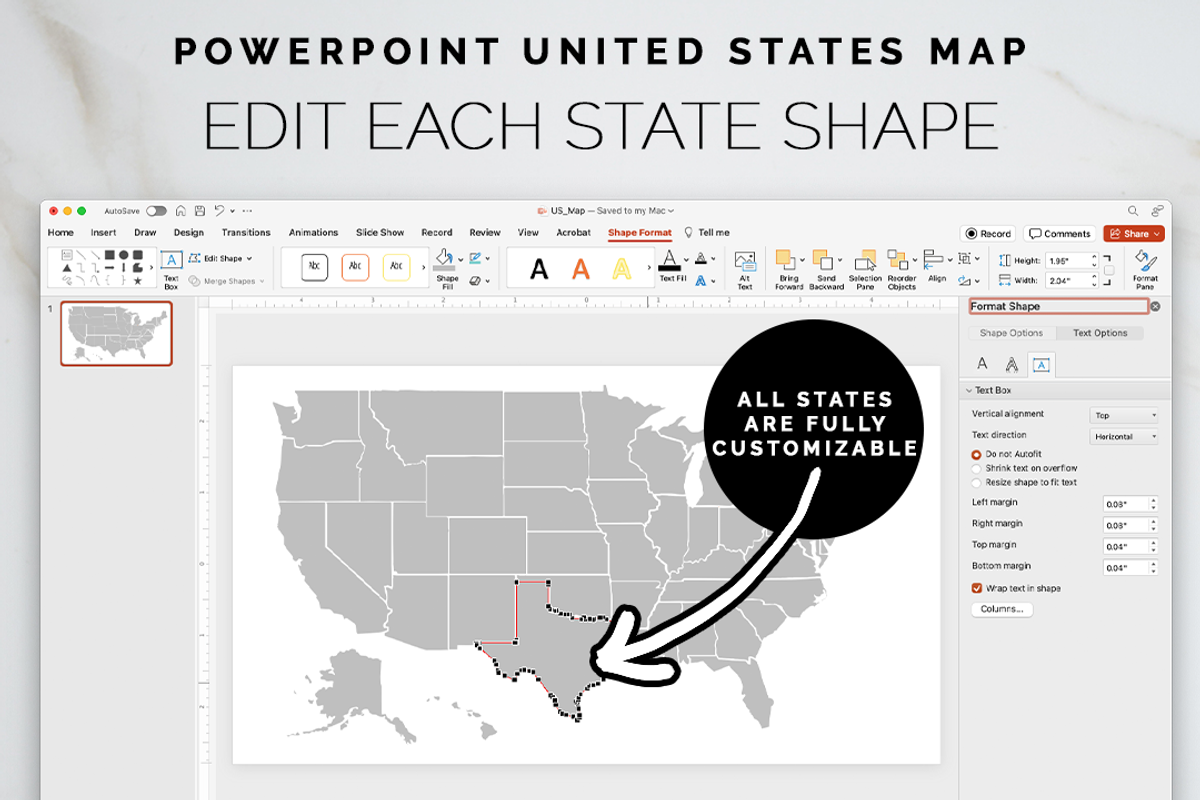 Editable USA Map PowerPoint Template, a Presentation Template by Bdemm Studio (Photo 4 of 6)