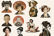 SURREAL EDO PERIOD CLIPART PACK, a Person Illustration by Daring Digies (Thumbnail 6 of 9)