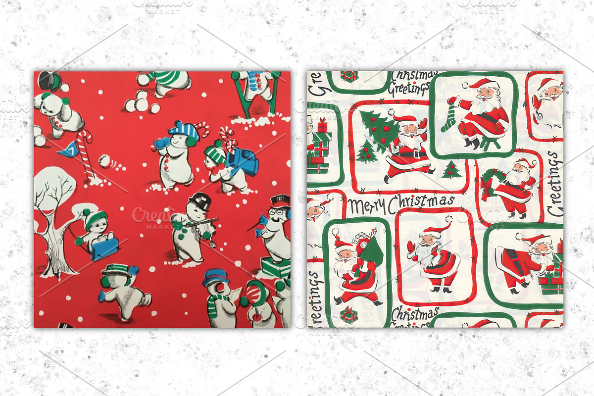 12 Vintage Christmas Scenes, a Background Graphic by Patterns for Dessert (Photo 7 of 7)