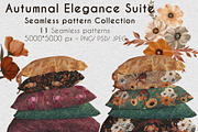 Autumnal Elegance pattern collection, a Pattern Graphic by Nora Gad (Thumbnail 1 of 19)
