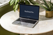MacBook Laptop Mockup with Plants, a Books & Magazine Mockup by Area Mockups (Thumbnail 2 of 2)