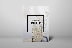 Standing Canvas Poster Mockup