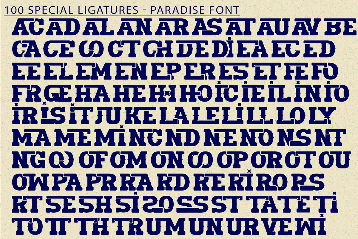 PARADISE | Bold Slab Serif Font, a Slab Serif Font by 177Studio (Photo 8 of 9)