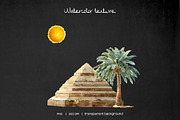Watercolor Egypt clipart 60 PNG, an Education Illustration by Art and Funny (Thumbnail 5 of 5)