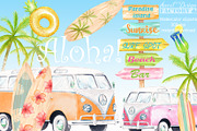 Watercolor surf clipart, an Illustration by Sweet sweet design (Thumbnail 1 of 8)