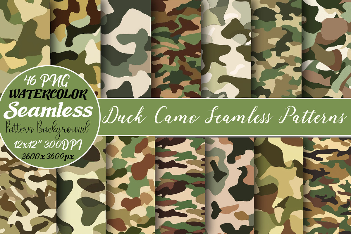 Duck Camo Seamless Patterns, a Pattern Graphic by DreamCafeArt (Photo 1 of 5)