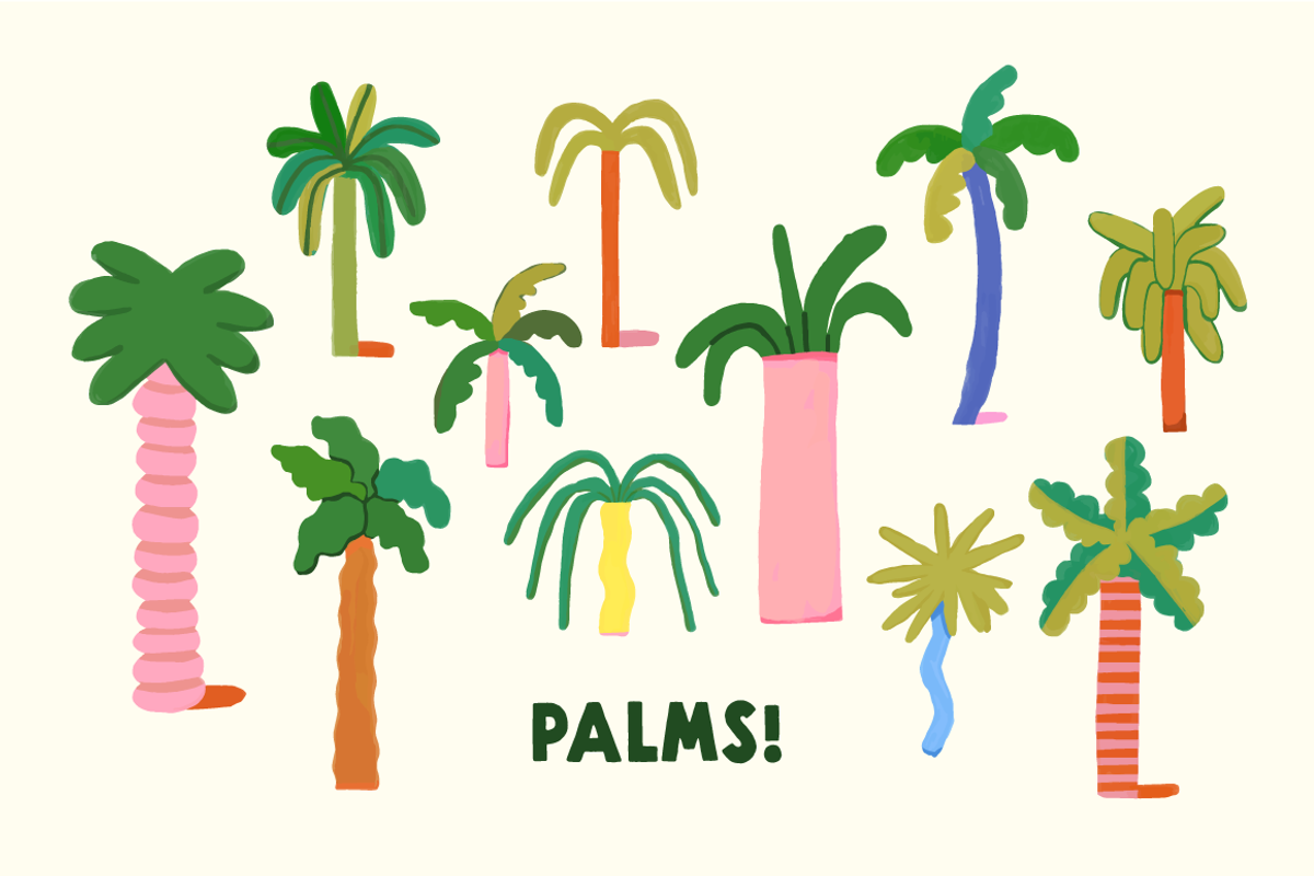 Palm Trees! Painted Illustrations, a Graphic by Studio Funshop by Kelli (Photo 1 of 4)