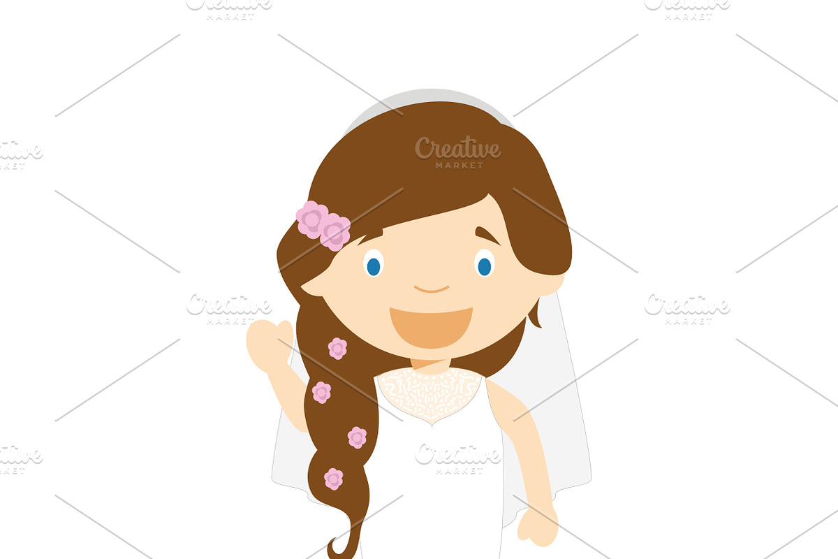 Wedding characters in cartoon style, a Person Illustration by asantosg (Photo 9 of 25)