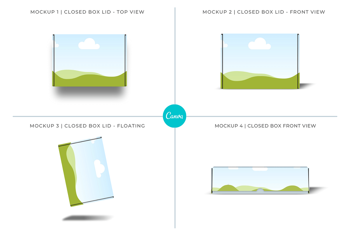 Mailer Box Mockup for Canva, a Packaging Mockup by Mockup Scene (Photo 4 of 17)