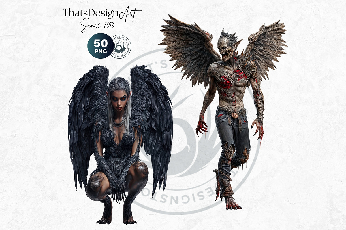 Nocturnal Winged Creatures Clipart, an Illustration by ThatsDesignArt (Photo 4 of 10)