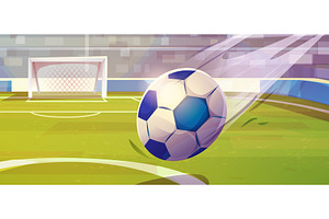 Cartoon soccer stadium scene, a Sport Illustration by art PVP - market