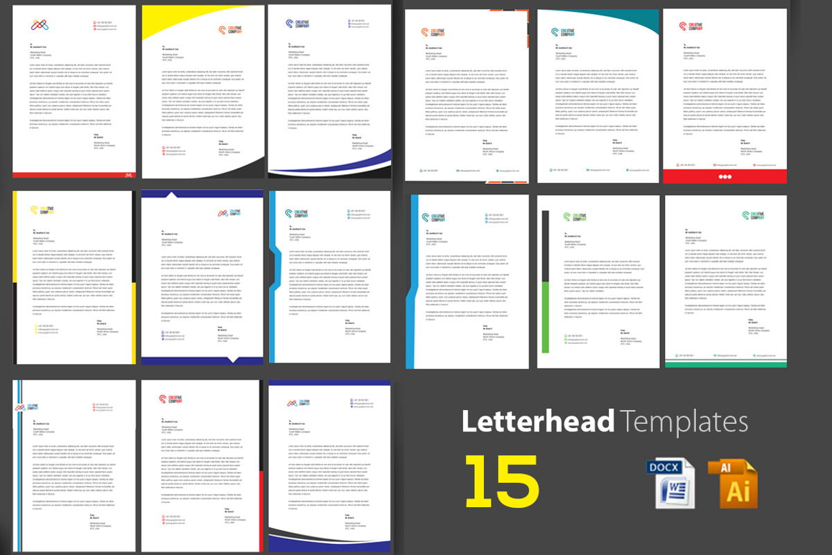 15 Corporate Letterheads, a Stationery Template by ZohairKhanLtd (Photo 1 of 4)