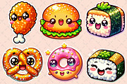 Fast Food Sticker Clipart Bundle, an Illustration by Designworld (Thumbnail 3 of 5)