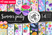 Summer Party Seamless pattern, a Pattern Graphic by Download Graphic Art (Thumbnail 1 of 10)