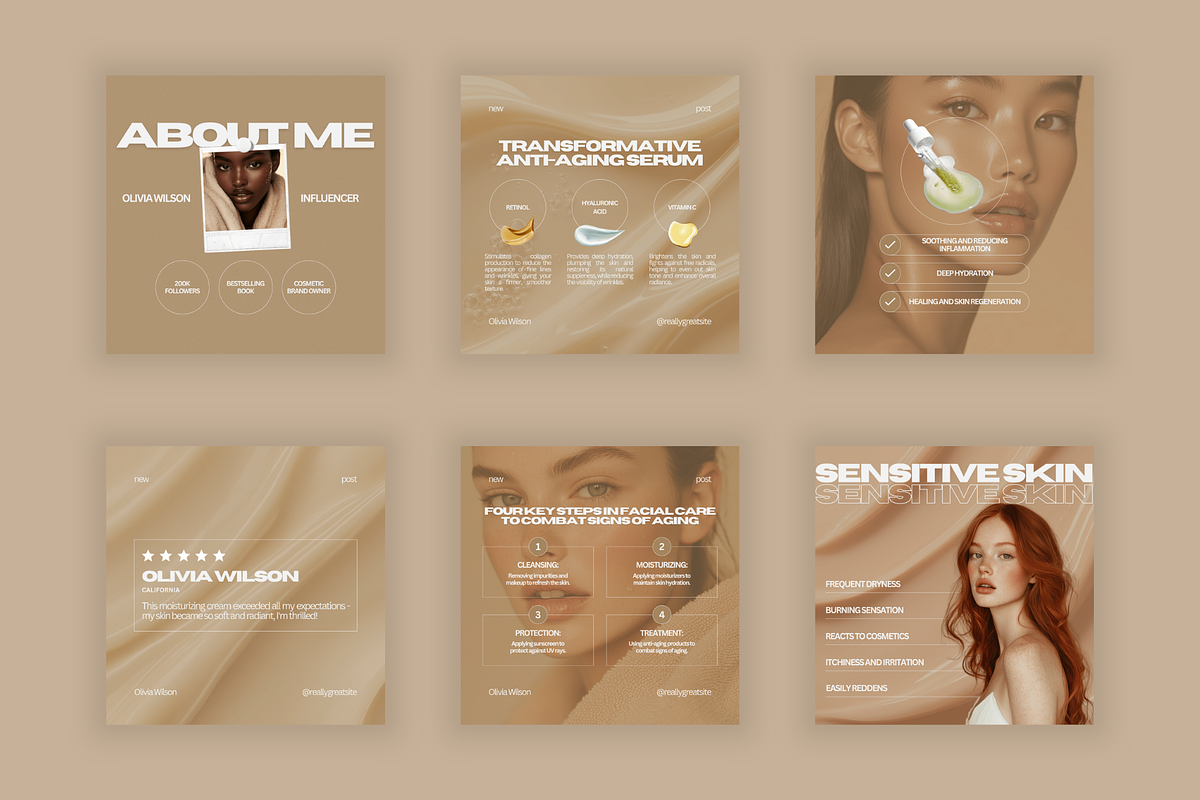 Skincare Bundle Canva Templates, a Design Template by Xenié Creative (Photo 9 of 10)