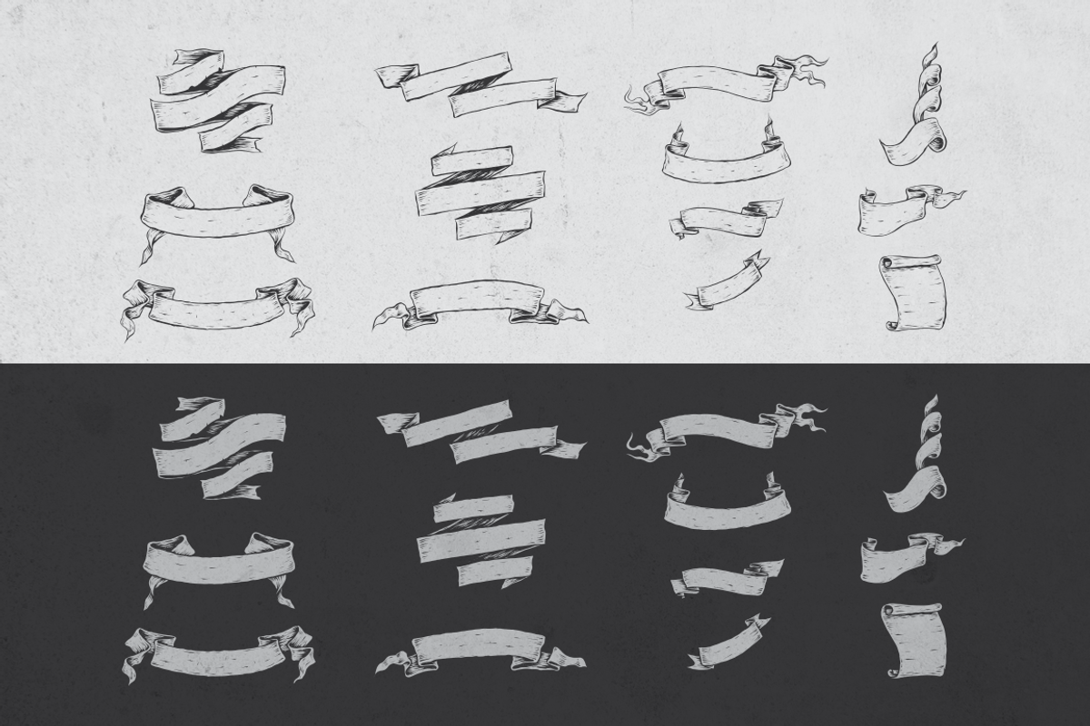 Banner and Ribbon Vectors, an Illustration by lups design (Photo 2 of 4)