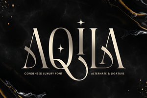 Aqila - Condensed Luxury Font, a Serif Font by Sensatype