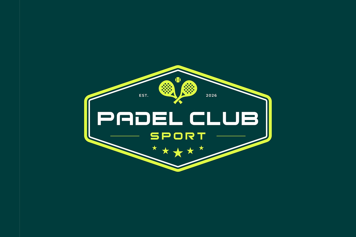 Padel Tennis Sport Badge Logo, a Branding & Logo Template by ika trisiana (Photo 2 of 2)