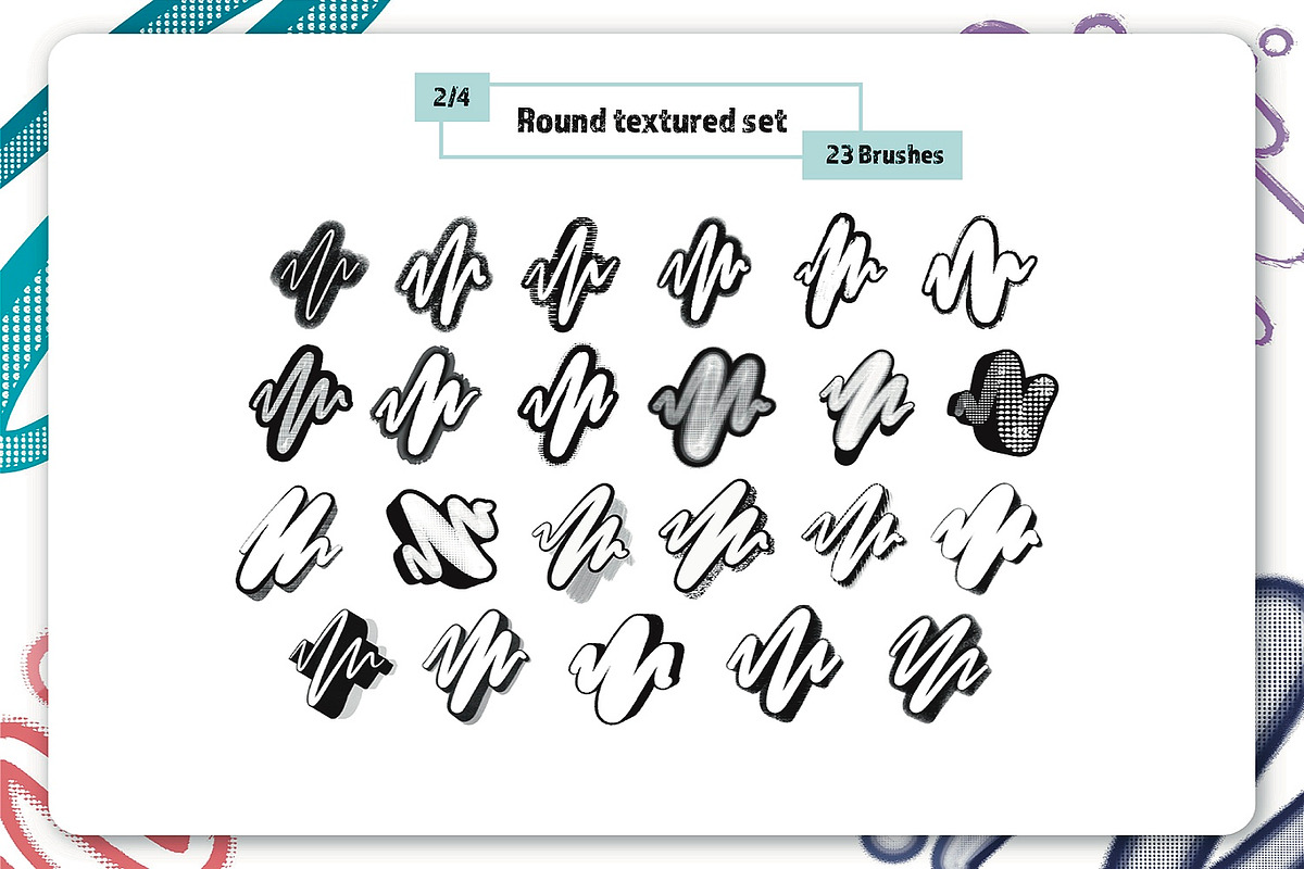 XXL Outline Procreate Brush Set, a Brush Add-On by Magnatype (Photo 3 of 8)