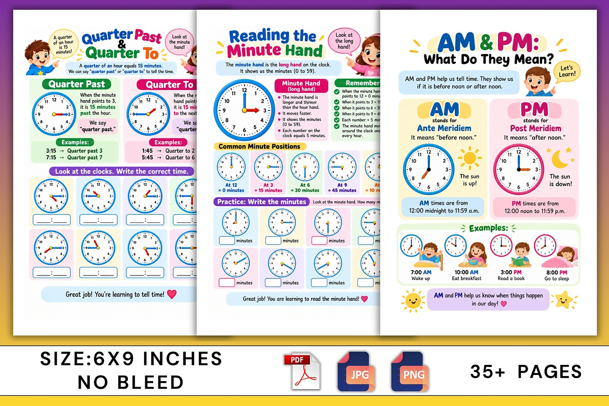 AM/PM Learning Pages, a Stationery Template by Designmela01 (Photo 4 of 6)