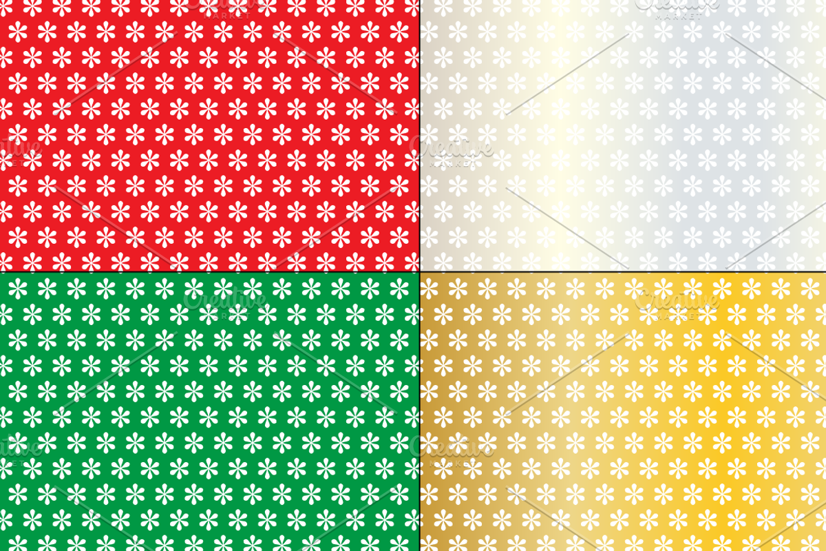 Seamless Christmas Patterns preview 4