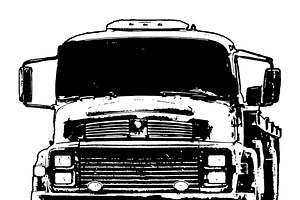 Isolated graphic of cargo truck, a Transportation Illustration by DanFLCreativo
