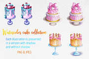 Watercolor cake set, a Food Illustration by Olha's watercolor (Thumbnail 2 of 4)