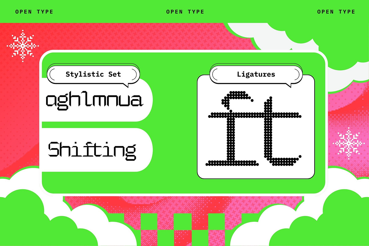 Cas Pixalatte Y2K Pixel 2 Fonts, a Sans Serif Font by Casloop Studio (Photo 7 of 10)