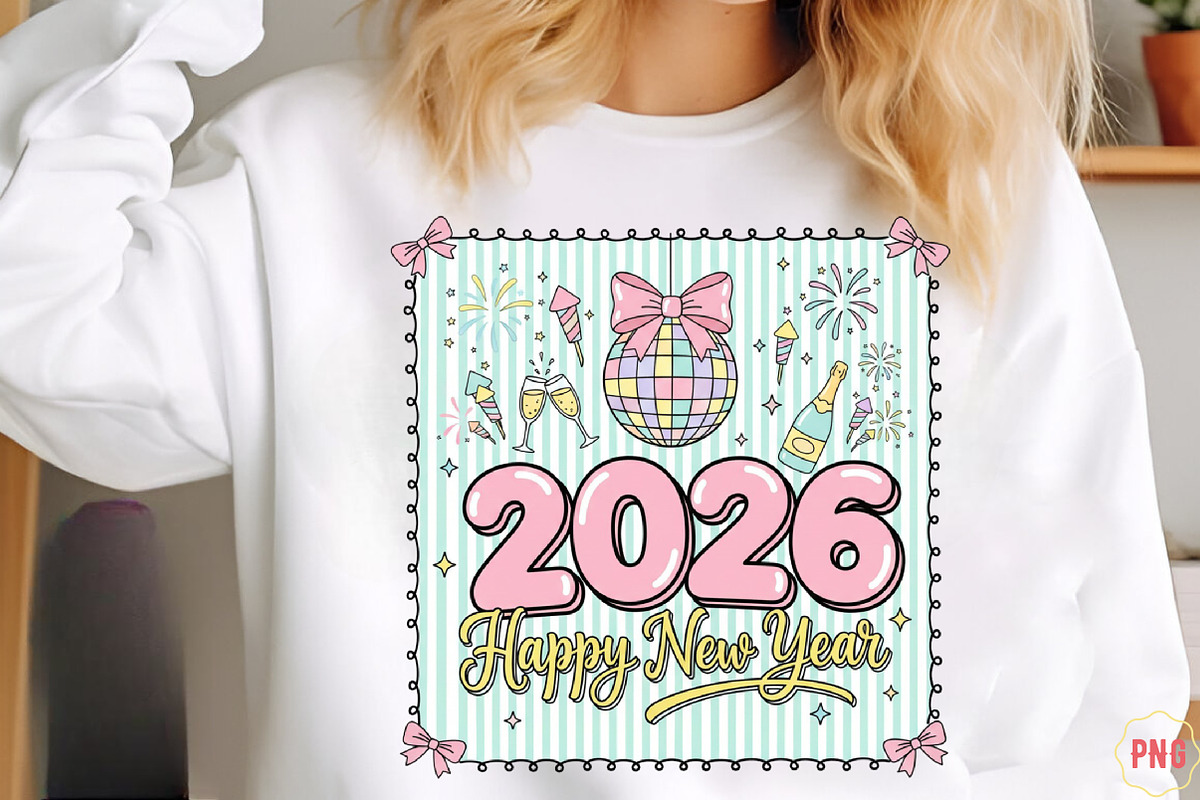 Happy New Year 2026 PNG, an Illustration by SinaCreation (Photo 1 of 11)