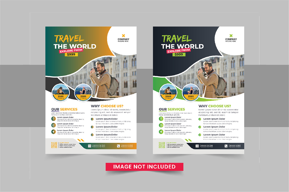 Travel Flyer Design, tour flyer set, a Flyer Template by Pavel_design (Photo 4 of 11)