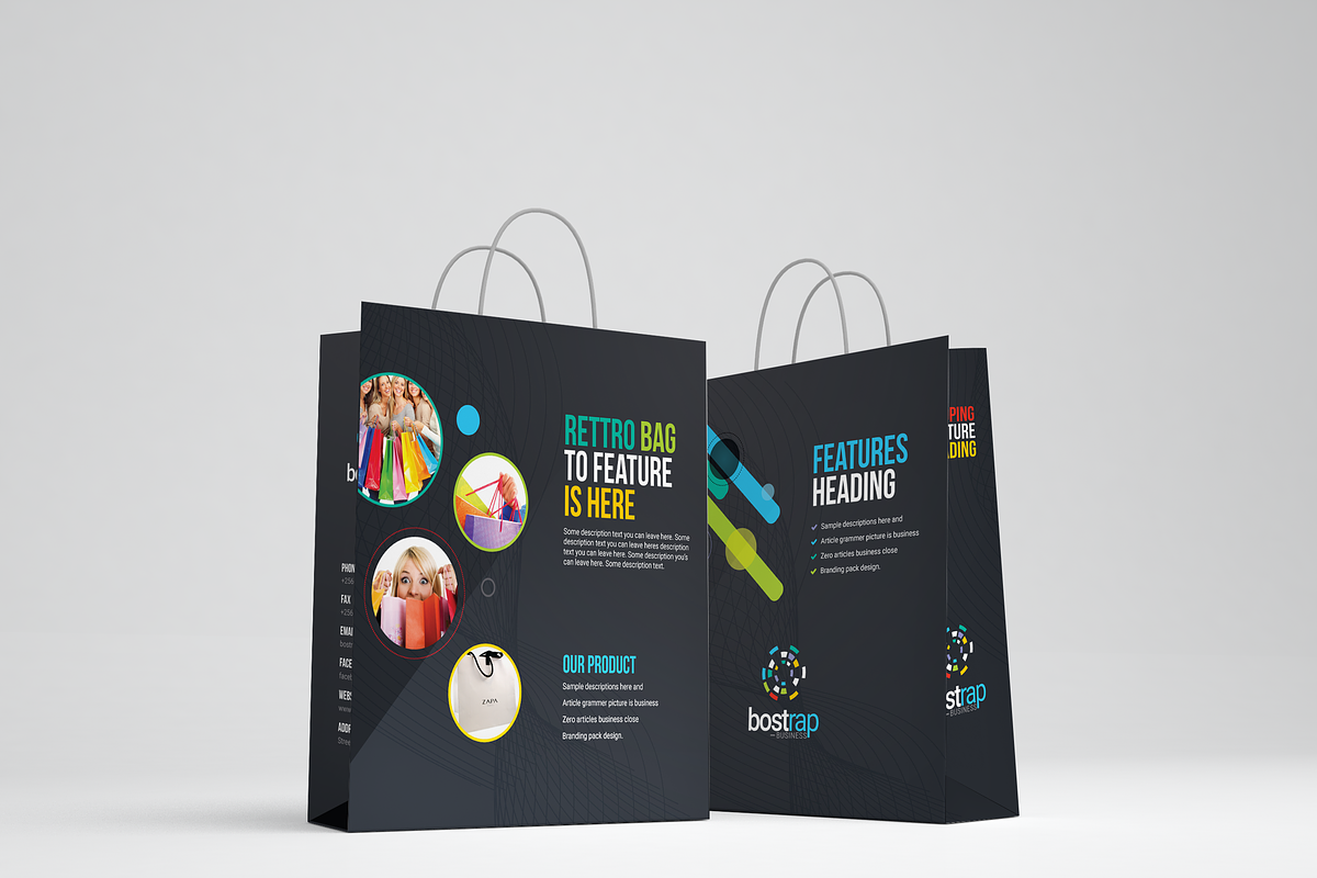 Shopping Bag Packeging, a Stationery Template by GenerousArt