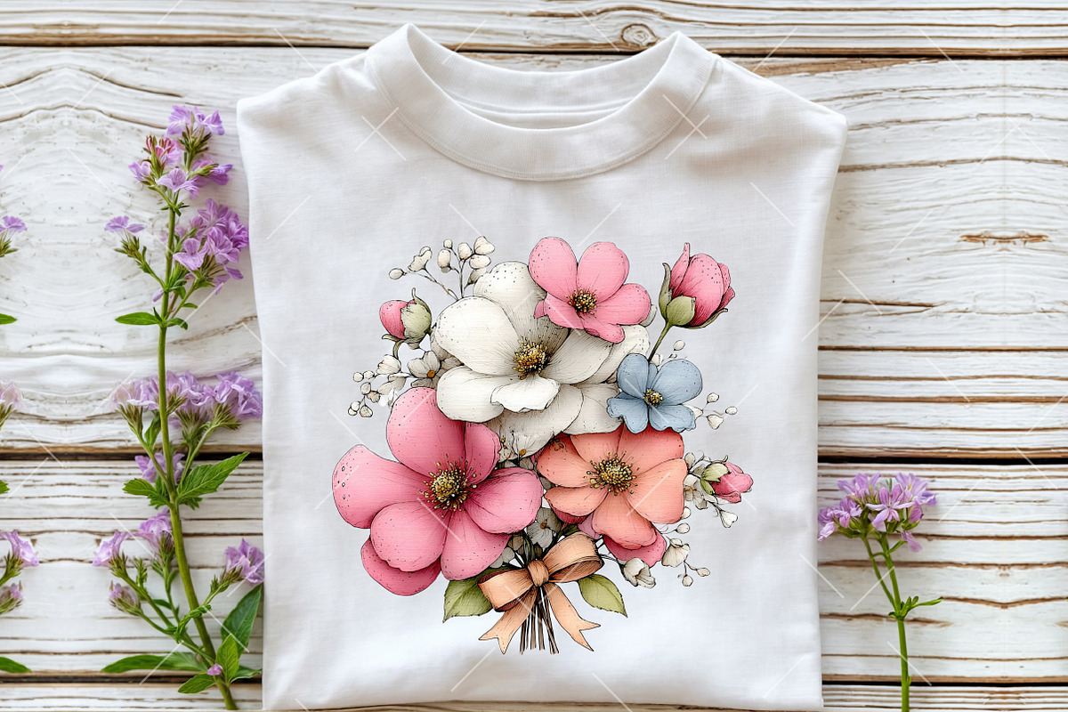 Whimsical Summer Flowers Clipart, an Illustration by OK Design (Photo 4 of 6)