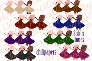 Halloween girls clipart, Witches Png, an Illustration by chilipapers (Thumbnail 3 of 6)