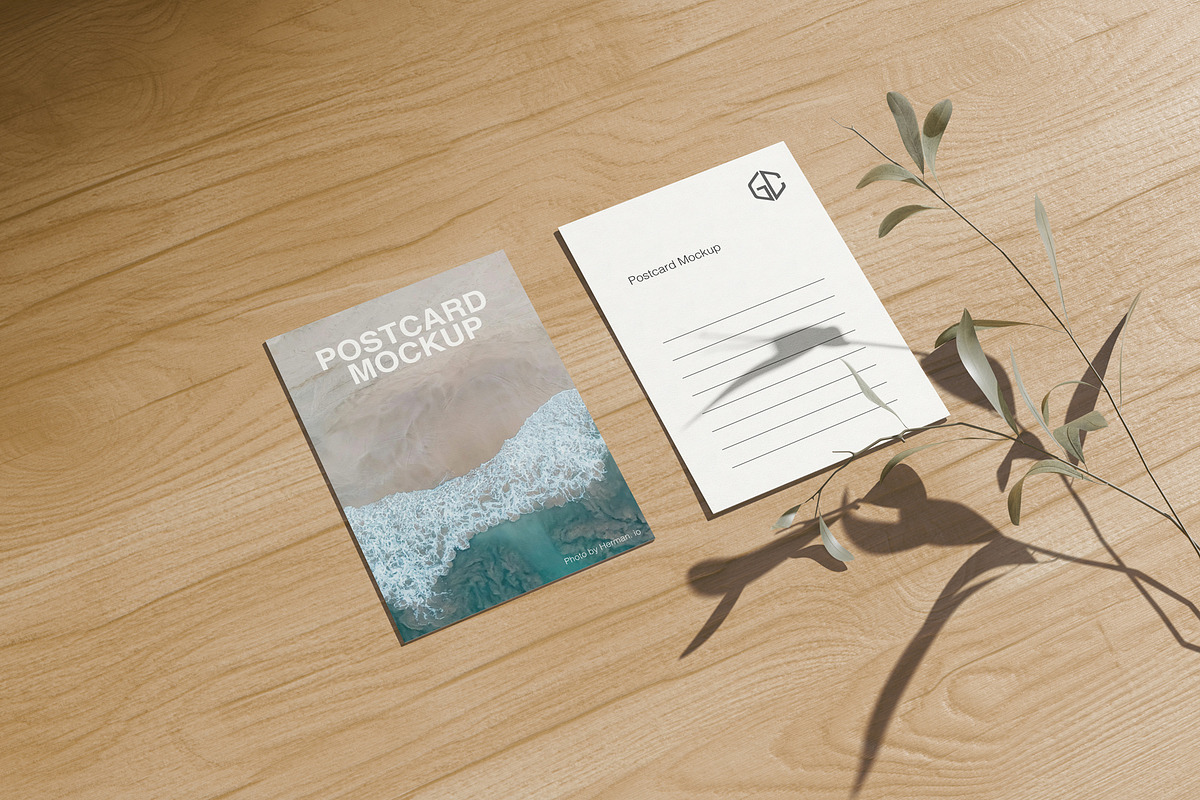 5x7 Inches Postcard and Pen Mockups, an Advertising Mockup by graphiccrew (Photo 6 of 10)