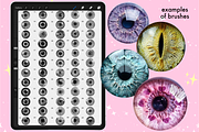 Procreate Eye Irises face brushes, a Brush Add-On by Revabrush (Thumbnail 3 of 10)