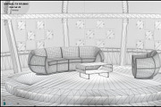 Virtual TV Studio Chat Set 20, an Architecture 3D Model by akerStudio (Thumbnail 9 of 26)