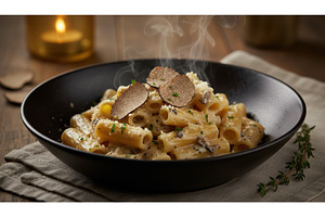 A warm bowl of creamy truffle, a Food & Drink Photo by Igor Tichonow