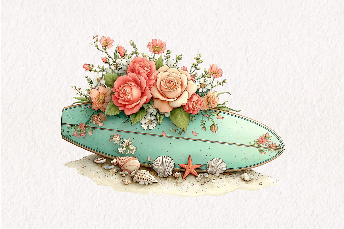 Summer Surfboard Clipart, an Illustration by CreationArt (Photo 9 of 10)