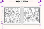 Curvy Cuties Cozy Coloring Pages, a Decorative Illustration by Design Station (Thumbnail 3 of 4)