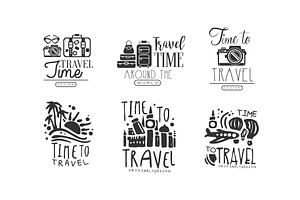 Time to Travel Labels or Logos, an Object Illustration by TopVectors
