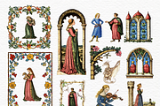Tudor clipart, Medieval clipart, a Decorative Illustration by Invite to Clipart (Thumbnail 4 of 5)