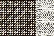 6 Black Sketched Seamless Patterns, a Pattern Graphic by Olya Creative (Thumbnail 3 of 4)