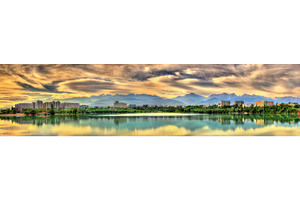 Sairan reservoir in almaty kazakhstan stock photo containing almaty and city, a Nature Photo by Leonid Andronov