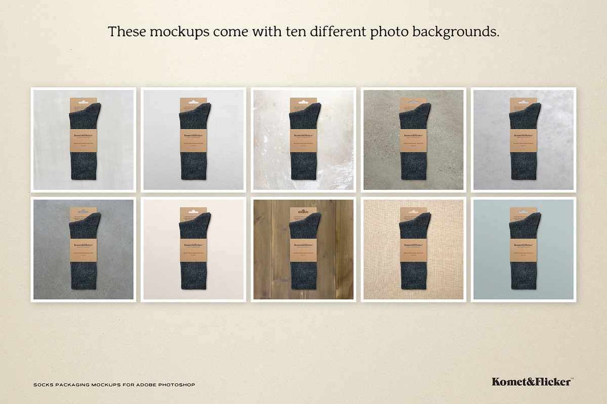 Socks Packaging Mockups, a Shirt Mockup by Komet & Flicker (Photo 6 of 9)